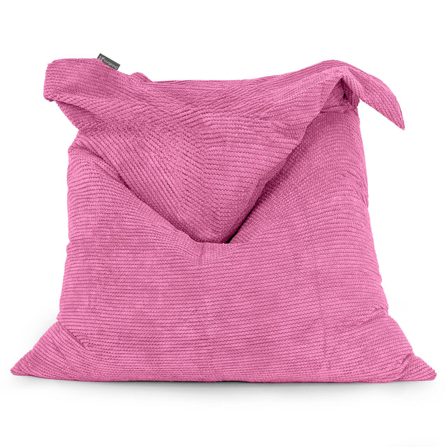Cuscino Pouf Sacco XL - Pompon Rosa 01