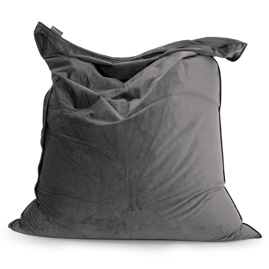 Cuscino Pouf Sacco XL - Velluto Grafite 01