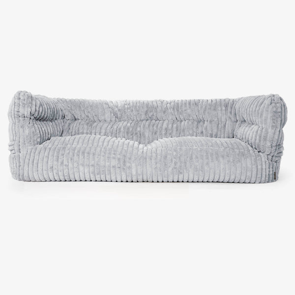 Albert Pouf Divano 3 posti 2.0 - Velluto Felpato Ultra Morbido Azzurro Uovo di Anatra 01