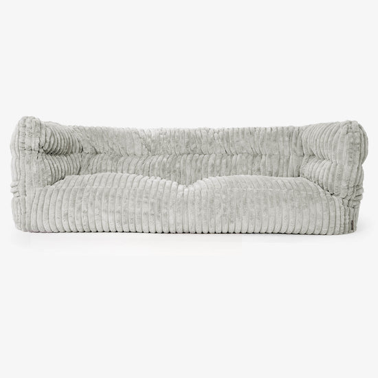 Albert Pouf Divano 3 posti 2.0 - Velluto Felpato Ultra Morbido Verde Salvia 01