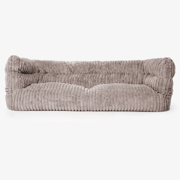 Albert Pouf Divano 3 posti 2.0 - Velluto Felpato Ultra Morbido Visone 01