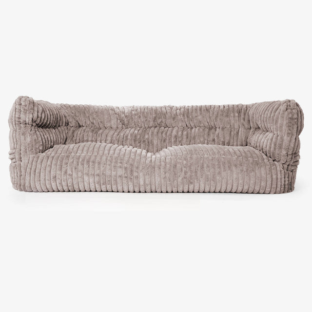 Albert Pouf Divano 3 posti 2.0 - Velluto Felpato Ultra Morbido Visone 01