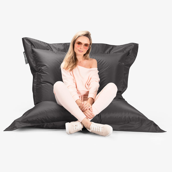 Cuscino Pouf Sacco XL, Pouf Letto - SmartCanvas™ Grafite 05