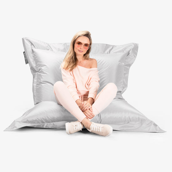 Cuscino Pouf Sacco XL, Pouf Letto - SmartCanvas™ Bianco 05