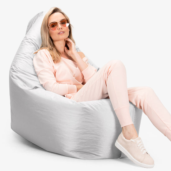 Cuscino Pouf Sacco XL, Pouf Letto - SmartCanvas™ Bianco 06