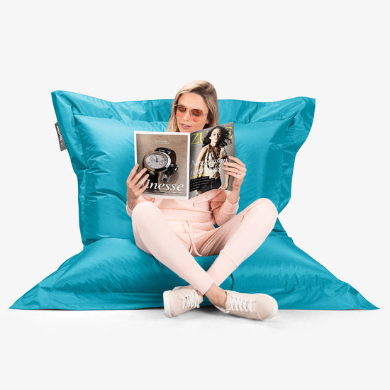 Cuscino Pouf Sacco XL, Pouf Letto - SmartCanvas™ Acqua 05