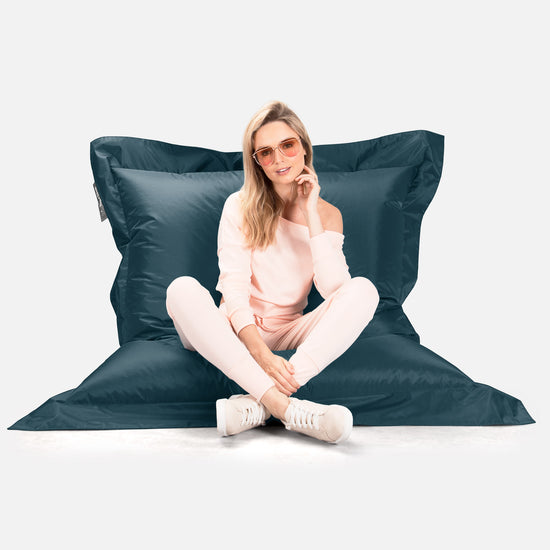 Cuscino Pouf Sacco XL, Pouf Letto - SmartCanvas™ Blu petrolio 05