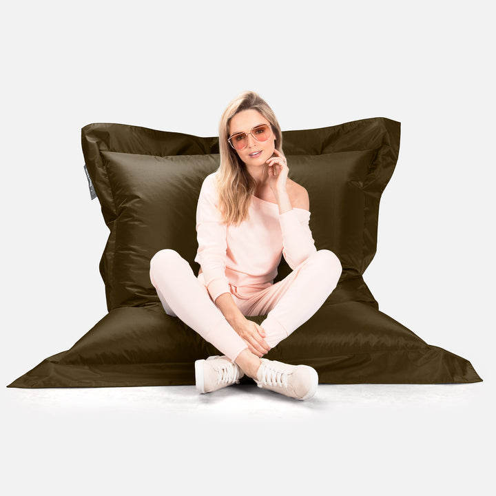 Cuscino Pouf Sacco XL, Pouf Letto - SmartCanvas™ Kaki 05