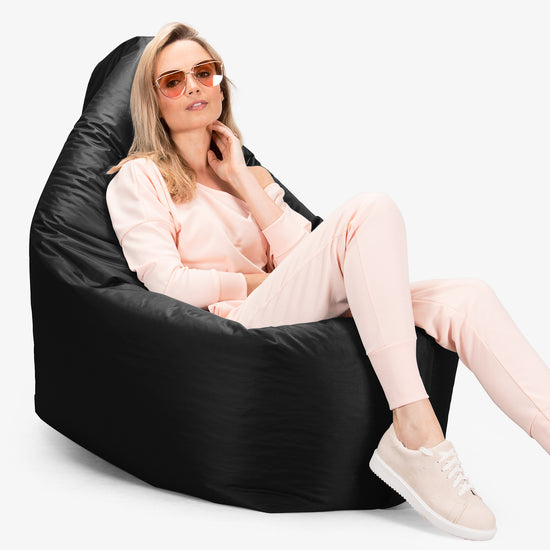 Cuscino Pouf Sacco XL, Pouf Letto - SmartCanvas™ Nero 06