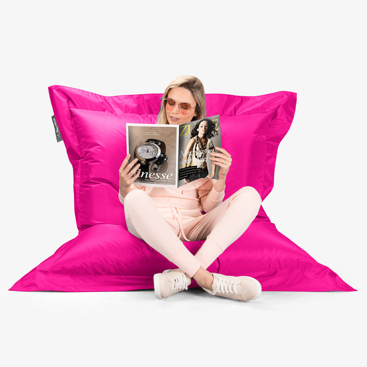 Cuscino Pouf Sacco XL, Pouf Letto - SmartCanvas™ Rosa Ciliegia 05
