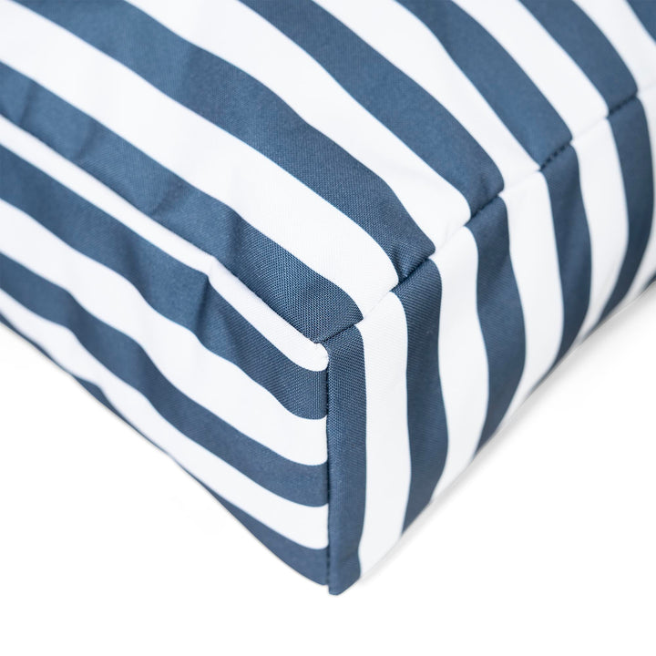 Cuscino da Pavimento da Esterno - A Righe Blu Navy 03