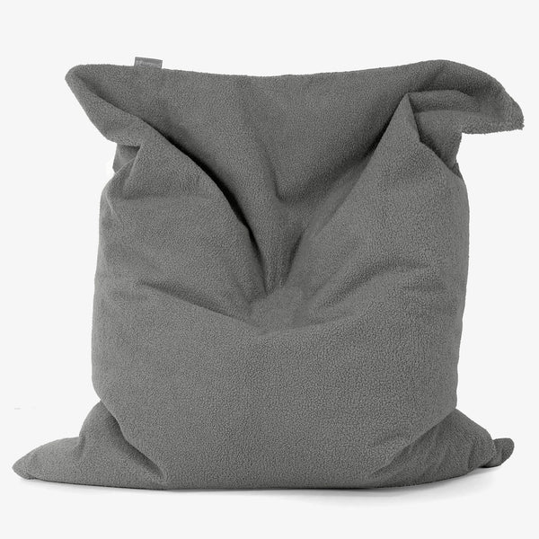 Cuscino Pouf Sacco XL - Bouclé Grigio 01