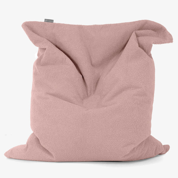 Cuscino Pouf Sacco XL - Bouclé Rosa 01