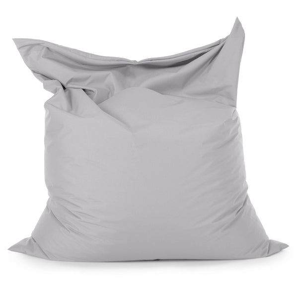 Cuscino Pouf Sacco XL - Facile da Pulire per Esterni Argento 01