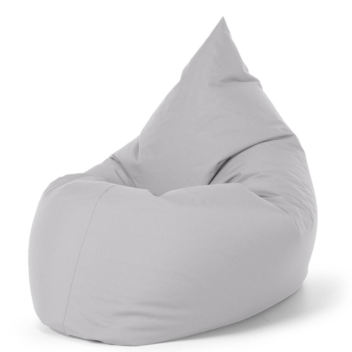 Cuscino Pouf Sacco XL - Facile da Pulire per Esterni Argento 02