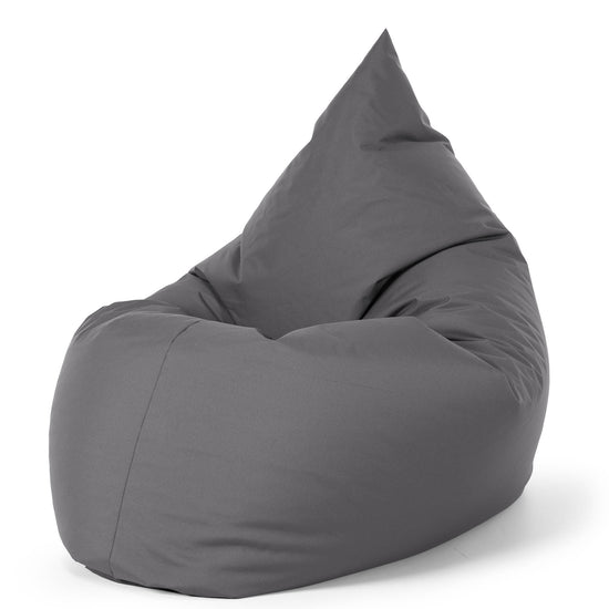 Cuscino Pouf Sacco XL - Facile da Pulire per Esterni Grigio scuro 02