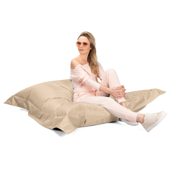 Cuscino Pouf Sacco XL, Pouf Letto - SmartCanvas™ Beige 03