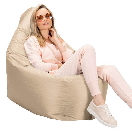 Cuscino Pouf Sacco XL, Pouf Letto - SmartCanvas™ Beige 04