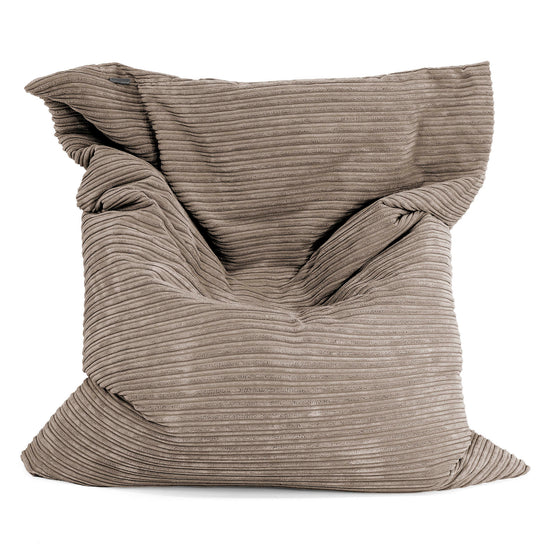 Cuscino Pouf Sacco XL - Velluto a Coste Grigio Tortora 01