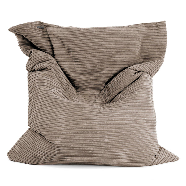 Cuscino Pouf Sacco XL - Velluto a Coste Grigio Tortora 01