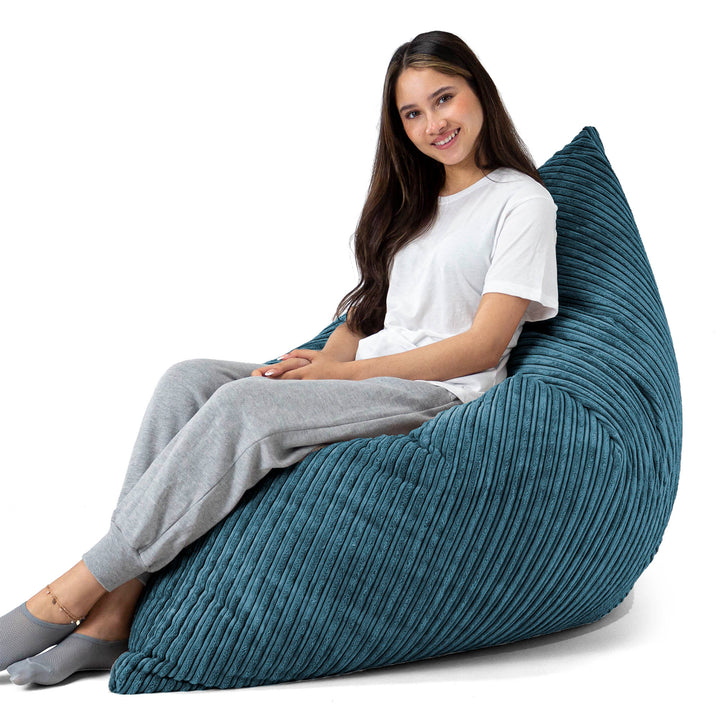 Cuscino Pouf Sacco XL - Velluto a Coste Navy 03