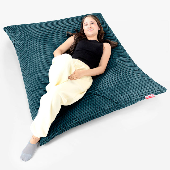 Cuscino Pouf Sacco XL - Velluto a Coste Tiglio 02
