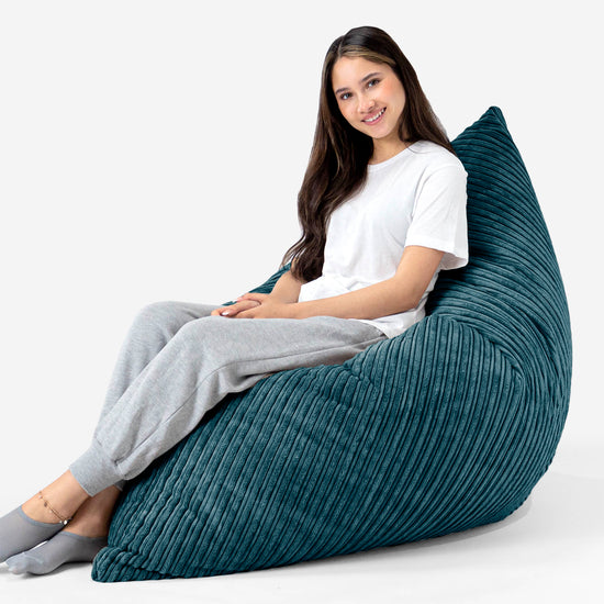 Cuscino Pouf Sacco XL - Velluto a Coste Tiglio 03
