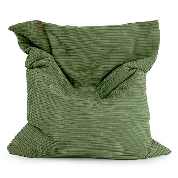 Cuscino Pouf Sacco XL - Velluto a Coste Verde Foresta 01