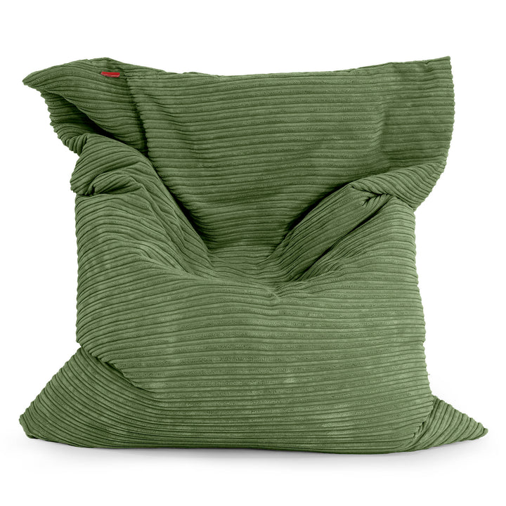 Cuscino Pouf Sacco XL - Velluto a Coste Verde Foresta 01