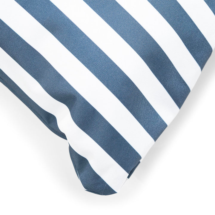 Fodera per Cuscino da Esterno 47 x 47cm - A Righe Blu Navy 02