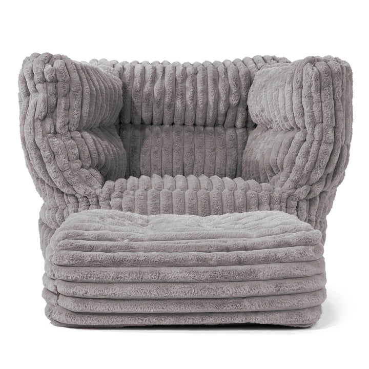 Louis Poltrona Sacco - Velluto Felpato Ultra Morbido Grigio 02