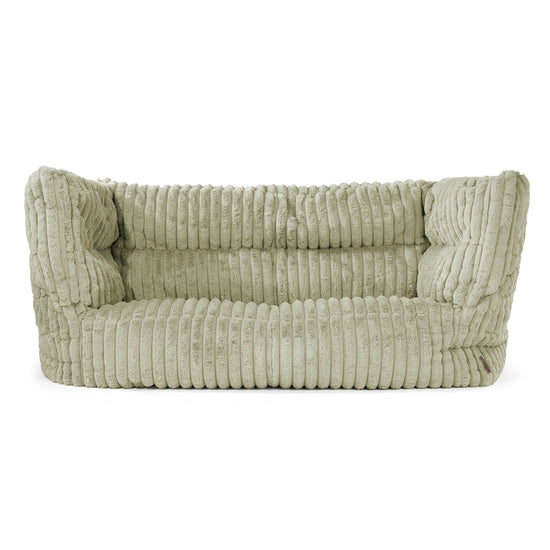 Louis Pouf Divano 2 posti - Velluto Felpato Ultra Morbido Verde Salvia 01