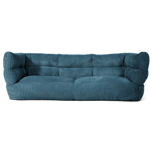 Louis Pouf Divano 3 posti - Velluto a Coste Navy 01