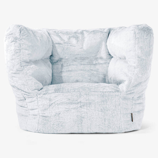 Albert Poltrona Sacco 2.0 - Pelliccia Di Coniglio Azzurro Polvere 01