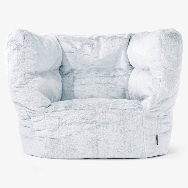 Albert Poltrona Sacco 2.0 - Pelliccia Di Coniglio Azzurro Polvere 01