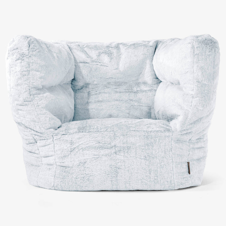 Albert Poltrona Sacco 2.0 - Pelliccia Di Coniglio Azzurro Polvere 01