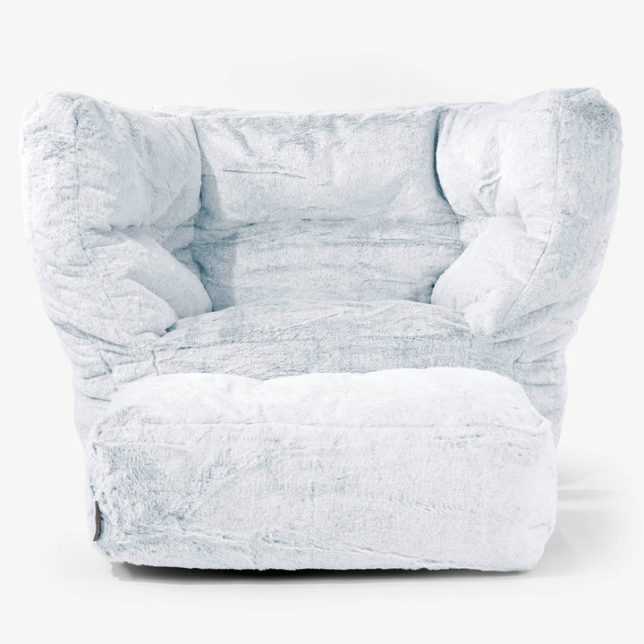 Albert Poltrona Sacco 2.0 - Pelliccia Di Coniglio Azzurro Polvere 02