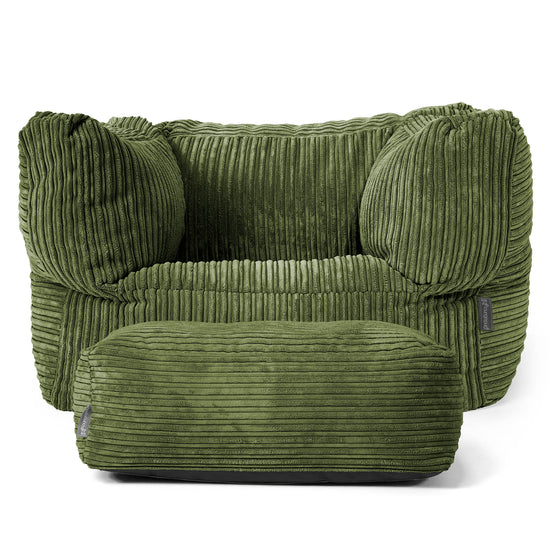 Albert Poltrona Sacco - Velluto a Coste Verde Foresta 02