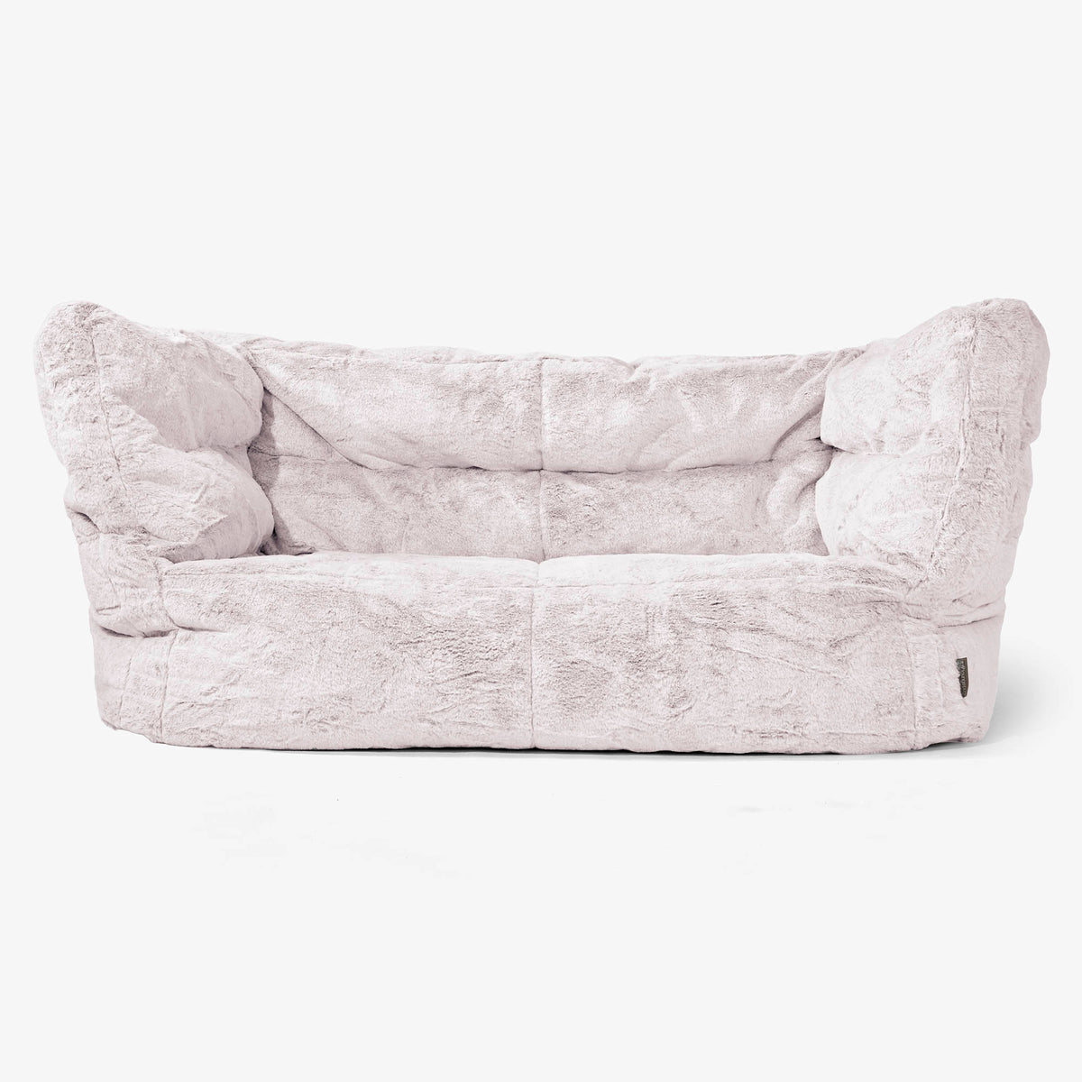 Lounge Pug Pouf Poggiapiedi In Finta Pelliccia Rosa Antico | Morbido E Compatto Per Divano E Camera Da Letto - 2