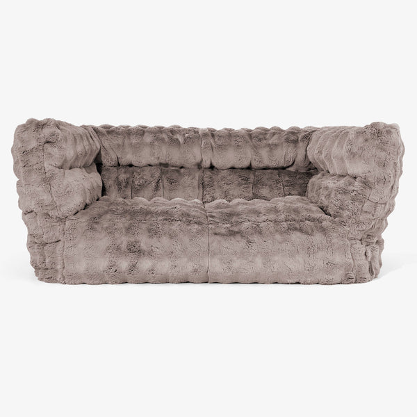 Albert Pouf Divano 2 posti 2.0 - Pelliccia Sintetica a Bolle Visone 01