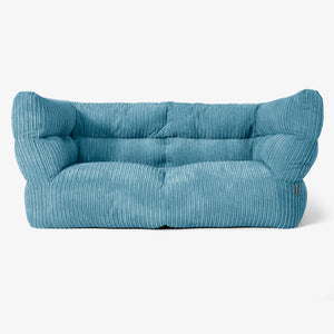 Albert Pouf Divano 2 posti 2.0 - Velluto a Coste Egeo Blu