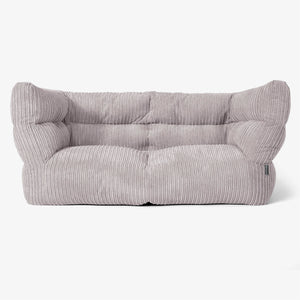 Albert Pouf Divano 2 posti 2.0 - Velluto a Coste Grigio Argento