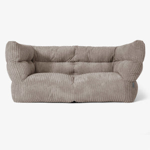 Albert Pouf Divano 2 posti 2.0 - Velluto a Coste Grigio Tortora