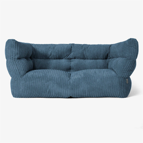 Albert Pouf Divano 2 posti 2.0 - Velluto a Coste Navy 01