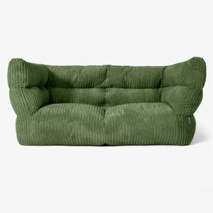 Albert Pouf Divano 2 posti 2.0 - Velluto a Coste Verde Foresta