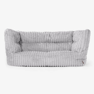 Albert Pouf Divano 2 posti 2.0 - Velluto Felpato Ultra Morbido Grigio