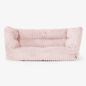 Albert Pouf Divano 2 posti 2.0 - Velluto Felpato Ultra Morbido Rosa Antico