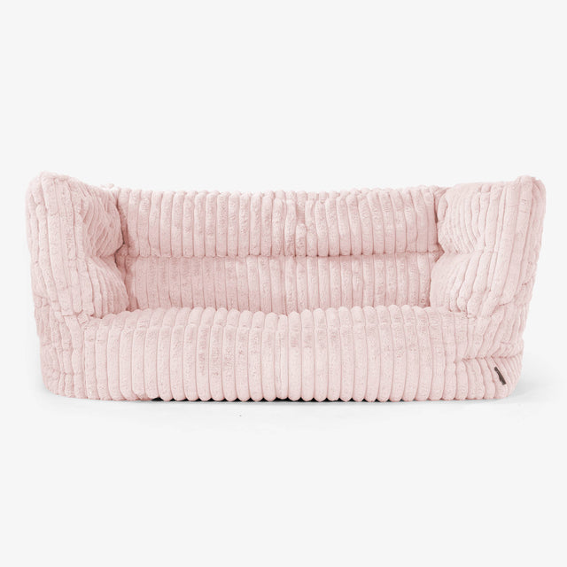 Albert Pouf Divano 2 posti 2.0 - Velluto Felpato Ultra Morbido Rosa Antico 01