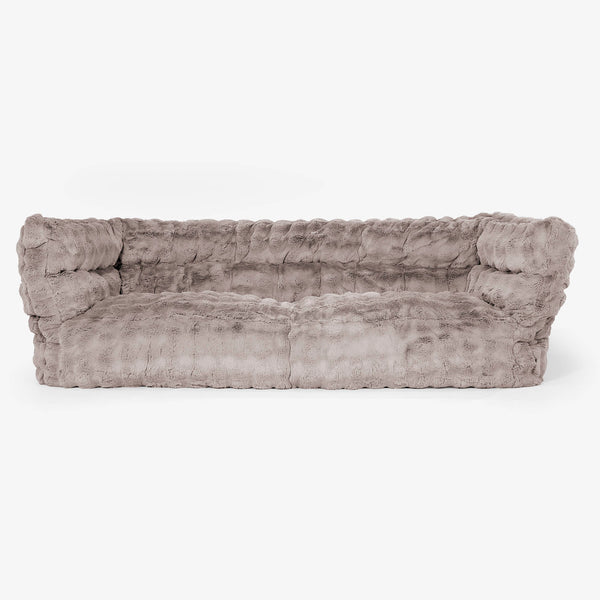 Albert Pouf Divano 3 posti 2.0 - Pelliccia Sintetica a Bolle Visone 01