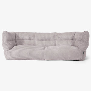 Albert Pouf Divano 3 posti 2.0 - Velluto a Coste Grigio Argento